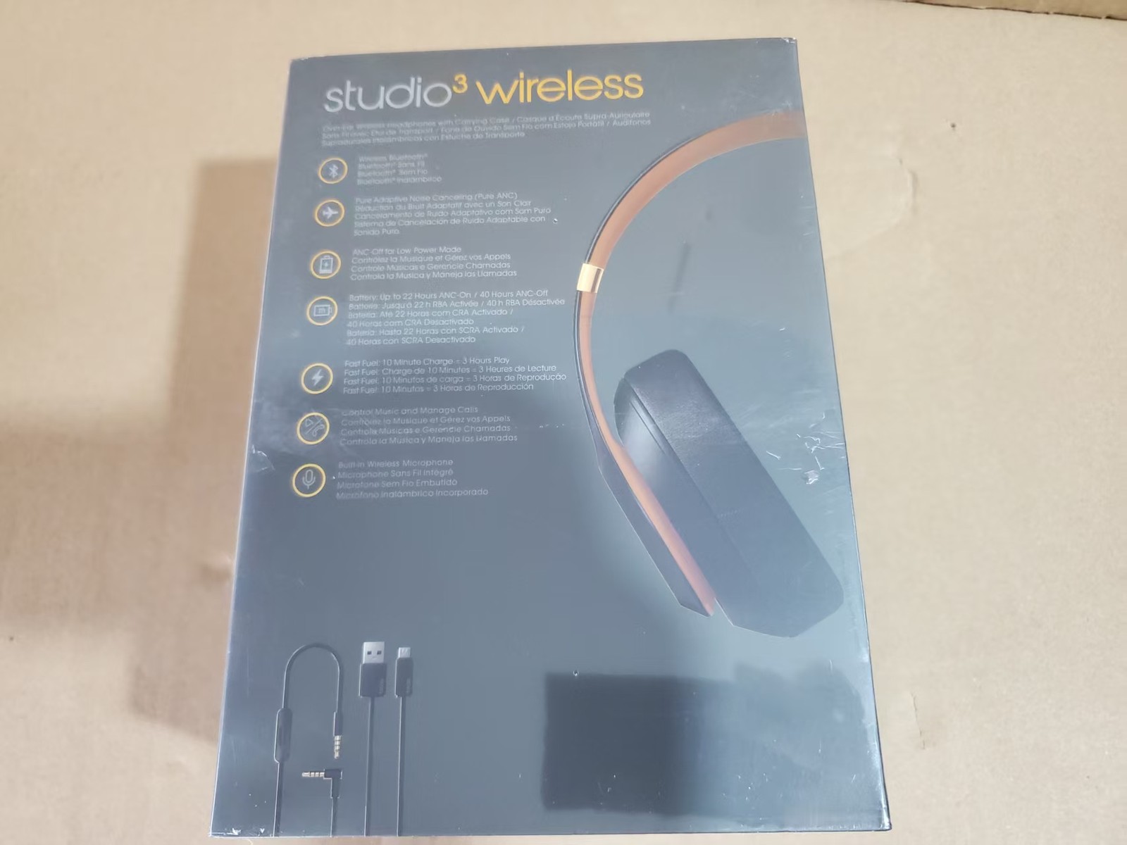 Beats by Dr. Dre Studio3 Bluetooth On Ear Wireless Headphones – Shadow Gray