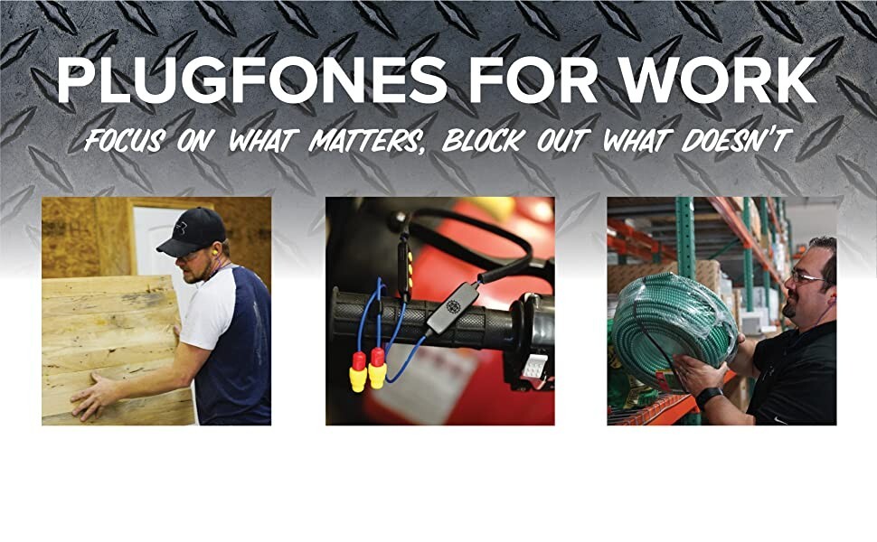 Plugfones FreeReign Industrial Headphones Bluetooth Volume Limiting 82dB limit