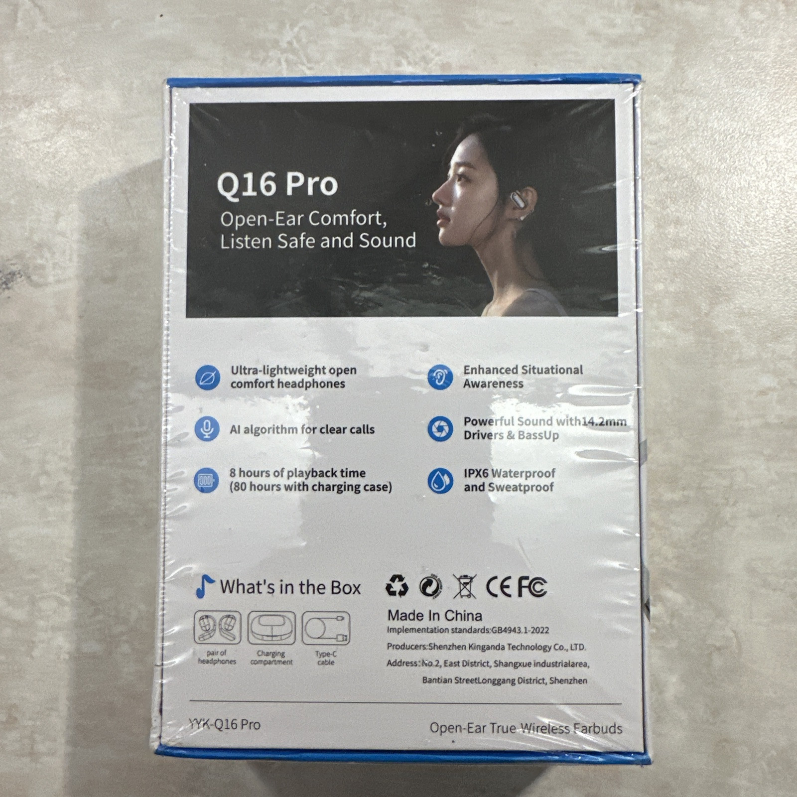 Q16 Pro Al Smart Noise Cancelling Bluetooth Wireless Earbuds New