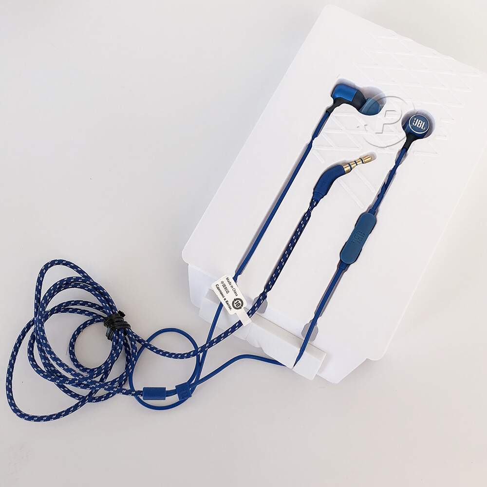 Genuine JBL LIVE 100 In-ear Headphones Signature Sound Hands-free Headsets Blue