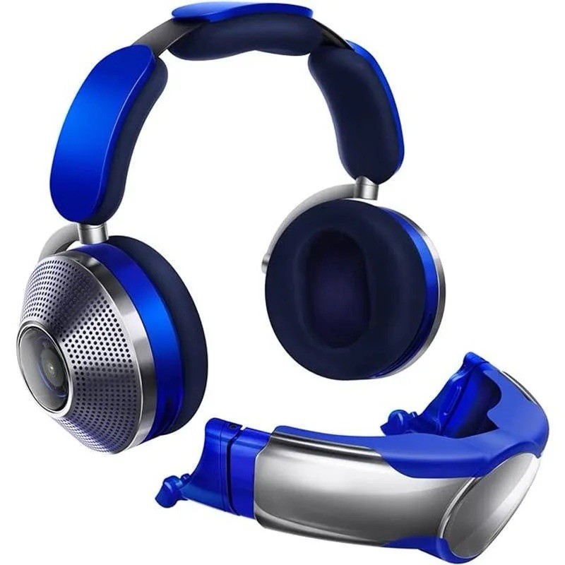 Dyson Zone Bluetooth Wireless Over-Ear Headphones Blue/Silver Headband