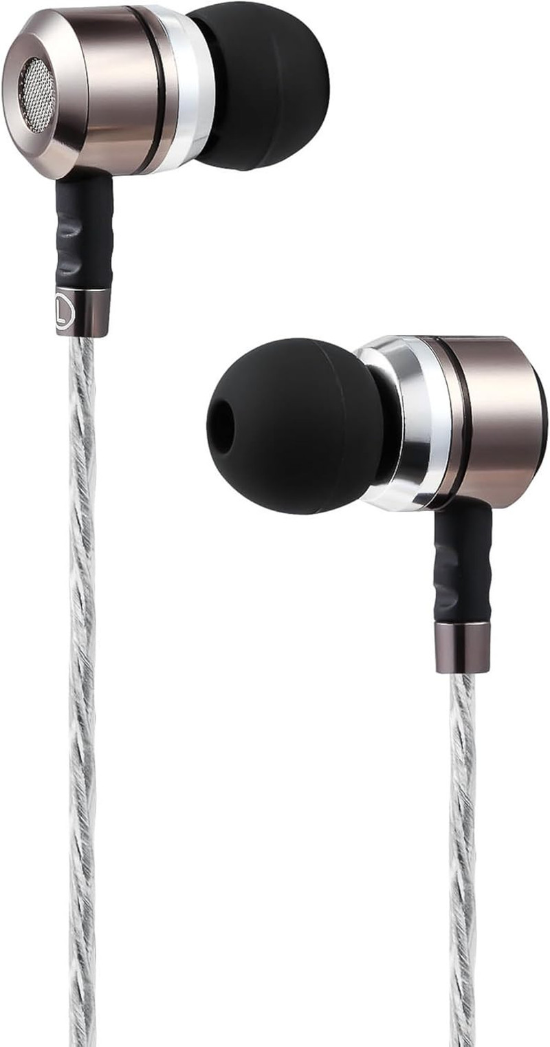 Auriculares con Cable y Microfono Bass Profundo Jack 3 5mm Anti Enredos SonidoHD
