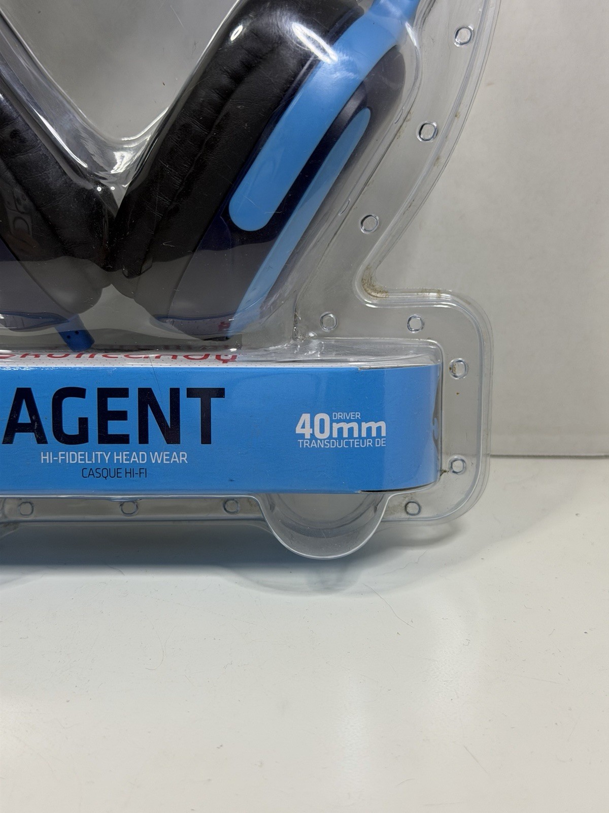 Skullcandy Agent 40mm Blue Hi-Fidelity Over Ear Wired Headphones NEW SEALED RARE