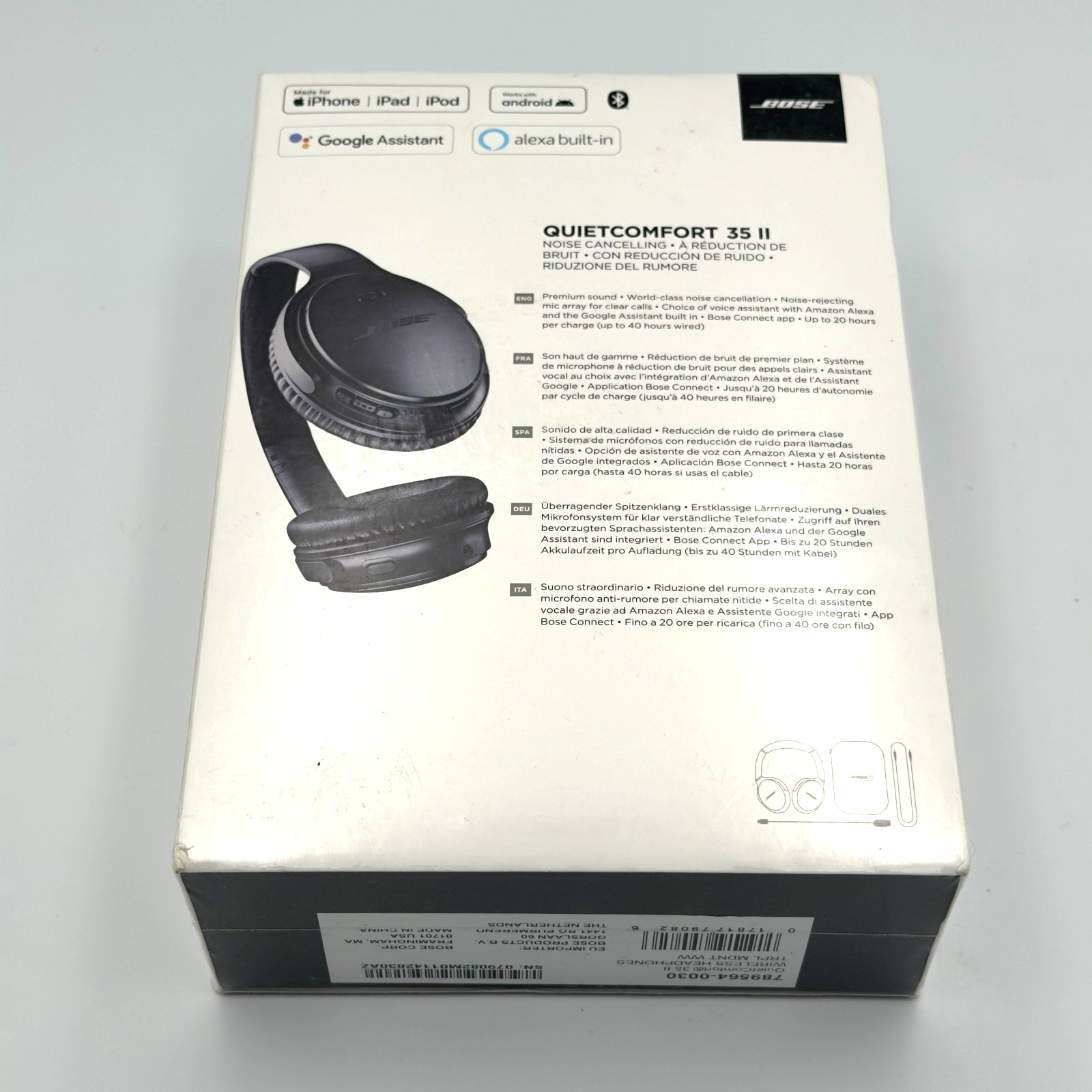 Bose QuietComfort 35 II Wireless Noise Cancelling Headphones Triple Midnight NEW