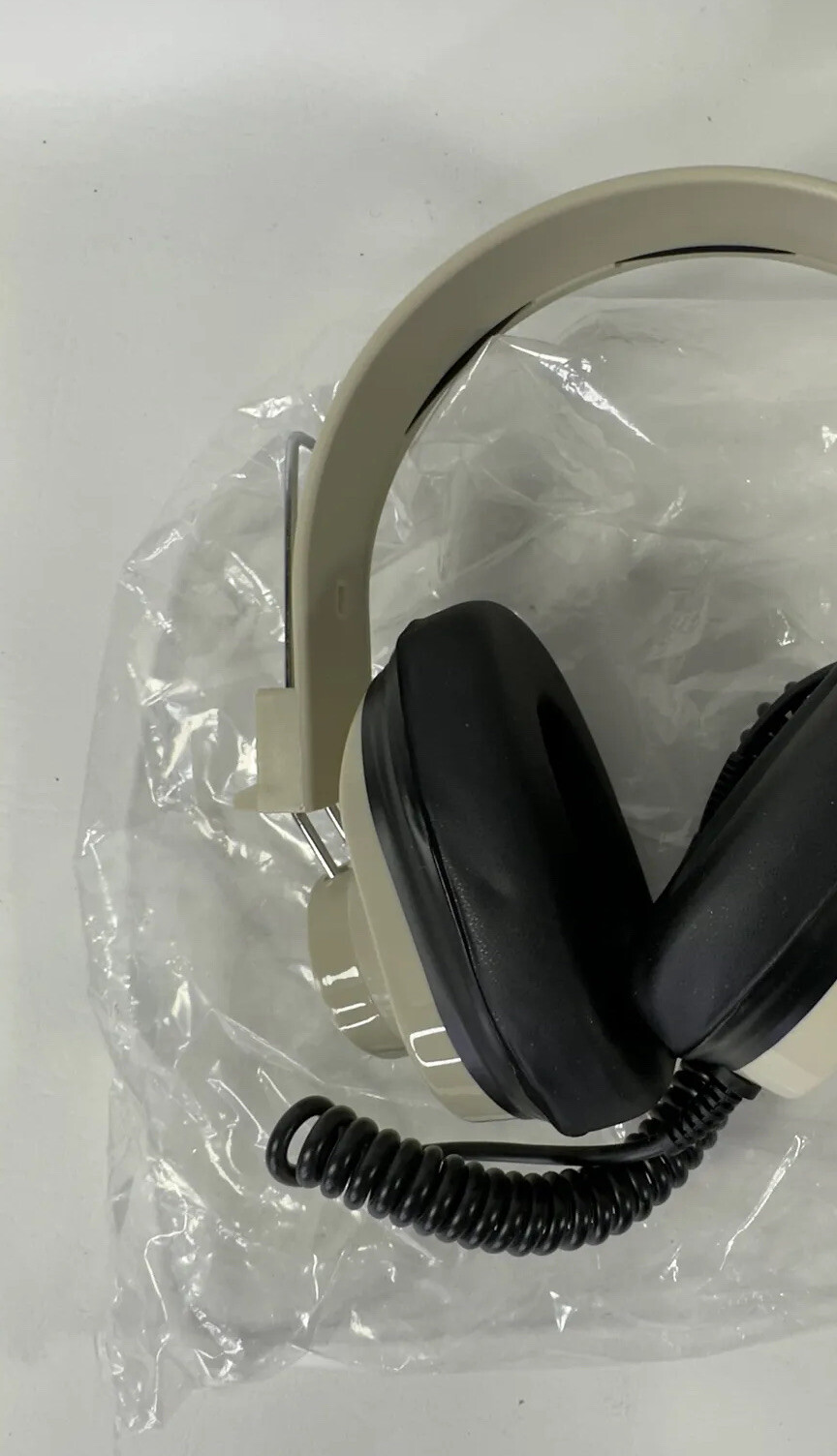 Vintage Califone 2924AV-P Mono Headphones 6’ coiled cord and 1/4″ Plug NOS