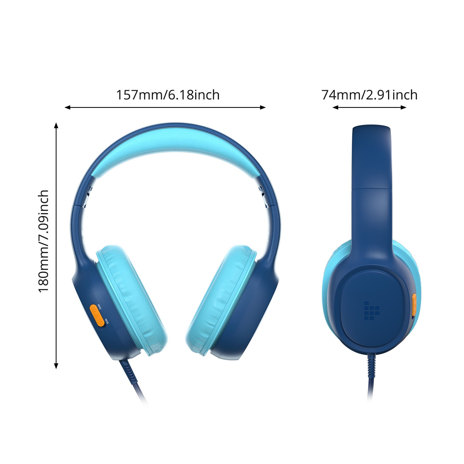 Tronsmart KH01 Wired Kid Headphones Portable Audio Safe Volume for School Travel