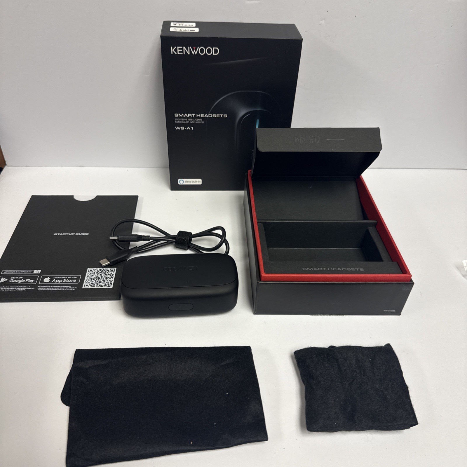 KENWOOD WS-A1 Smart Headsets Earbuds w/ Voice Assistant Alexa Built In