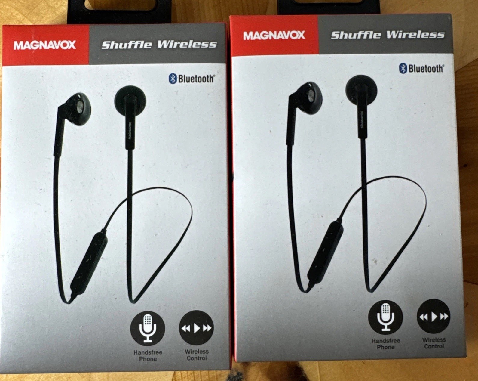 Magnavox Shuffle Wireless Bluetooth Ear Bud Headphones Lot of 2 – MBH539-B3