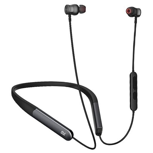 Bluetooth Headphones, 150H Playtime Wireless Earbuds w/Mic in Black