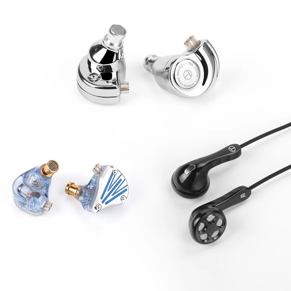 TRN Conch In-Ear Monitors DLC Diamond Diaphragm Wired Earphones Tuning Filters