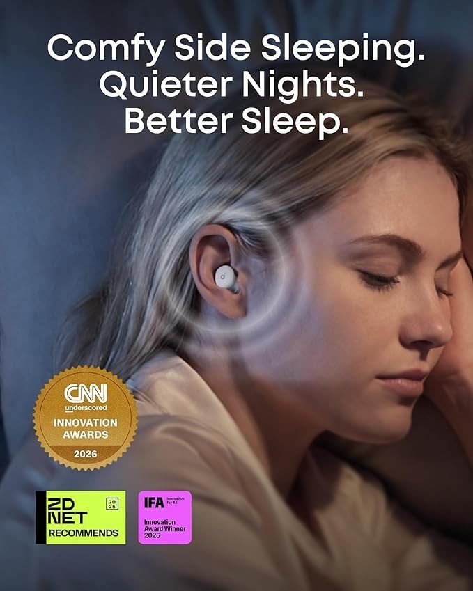 soundcore Sleep A30 by Anker Sleep Earbuds, Smart Active Noise Cancelling Sleep