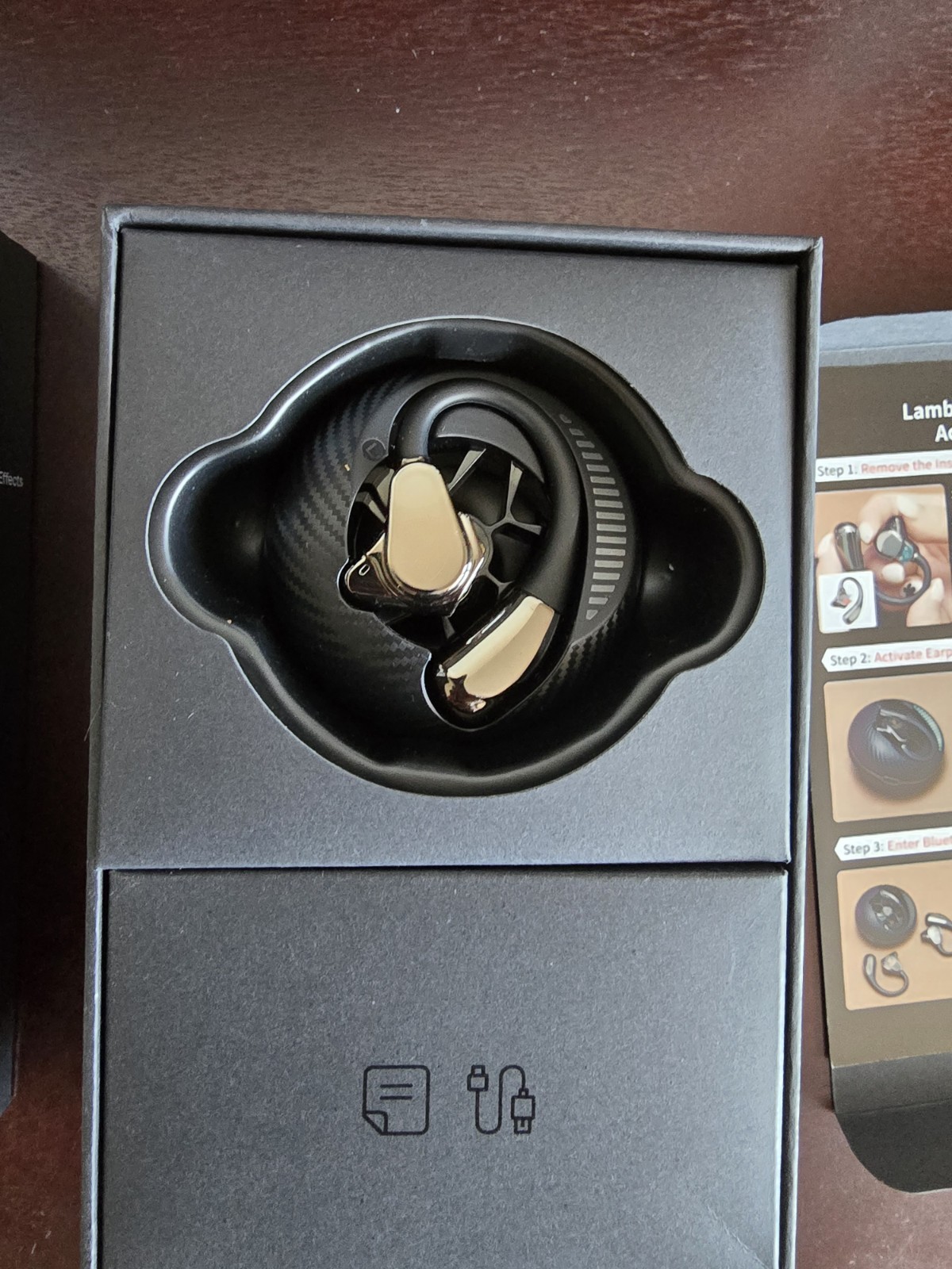 Automobili Lamborghini LB-OWS-AE-D1 Bluetooth Wireless Earbuds Mic Black/Gold