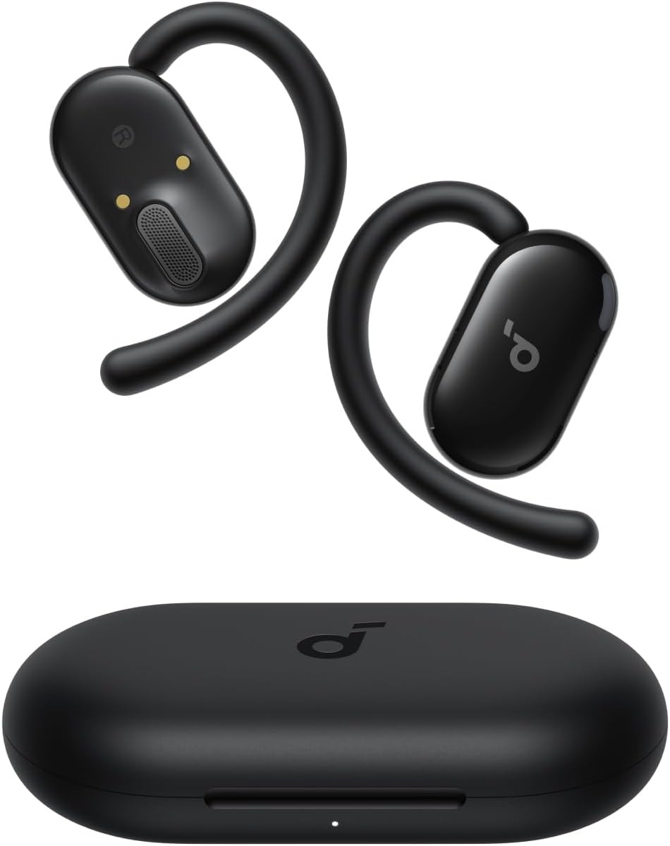 V20I by Open-Ear Headphones, Adjustable Ear Hooks, Ultra-Comfort, Snug Fit, Pow
