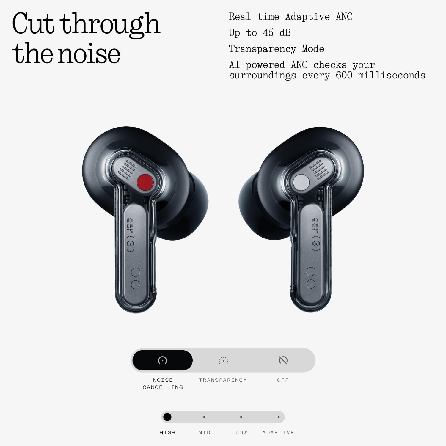 Nothing Ear (3) Wireless Earbuds Super Mic 45Db Hybrid Active Noise Cancelling B