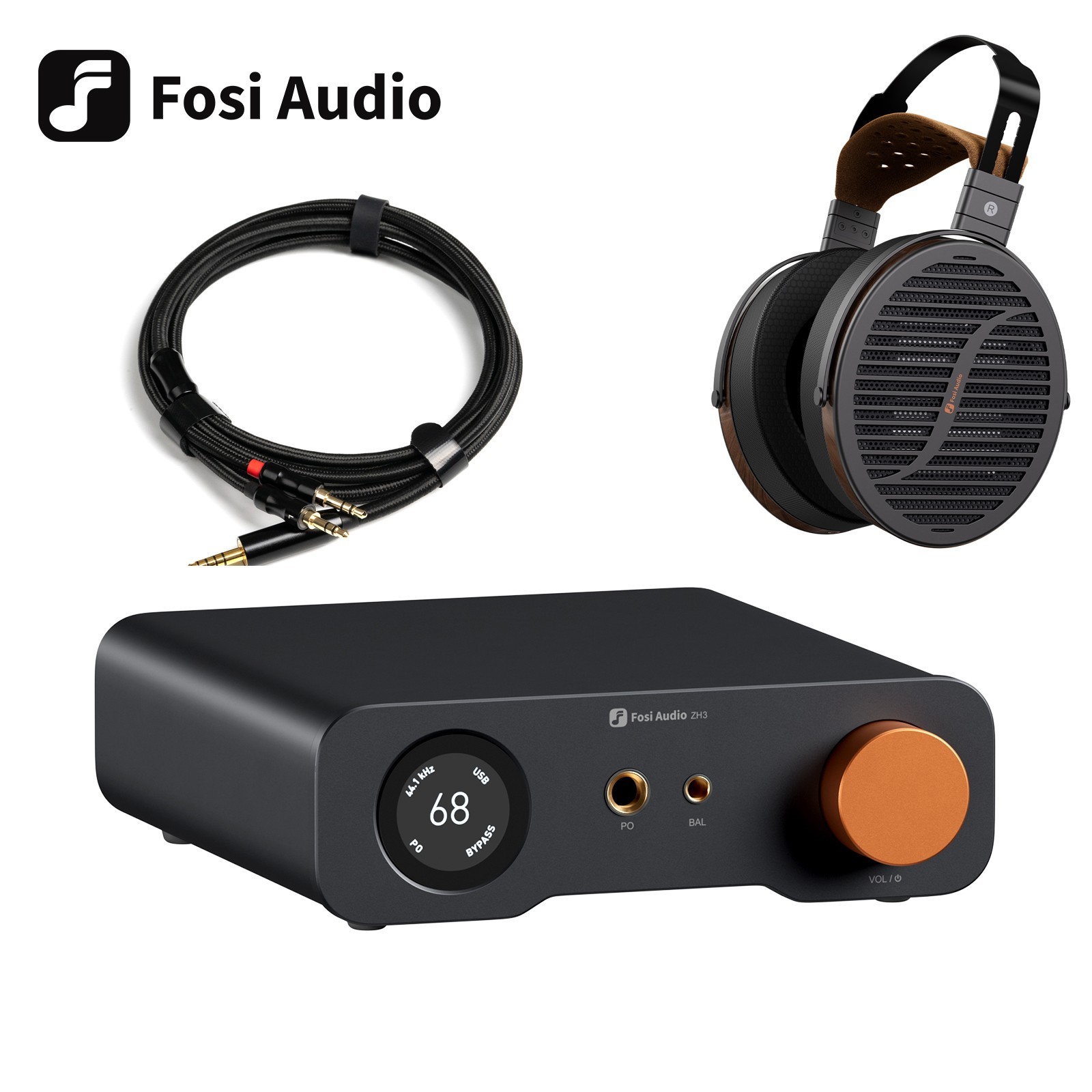 Fosi Audio ZH3 DAC Headphone Amp, plus Headphone i5, + 4.4mm cable standard free