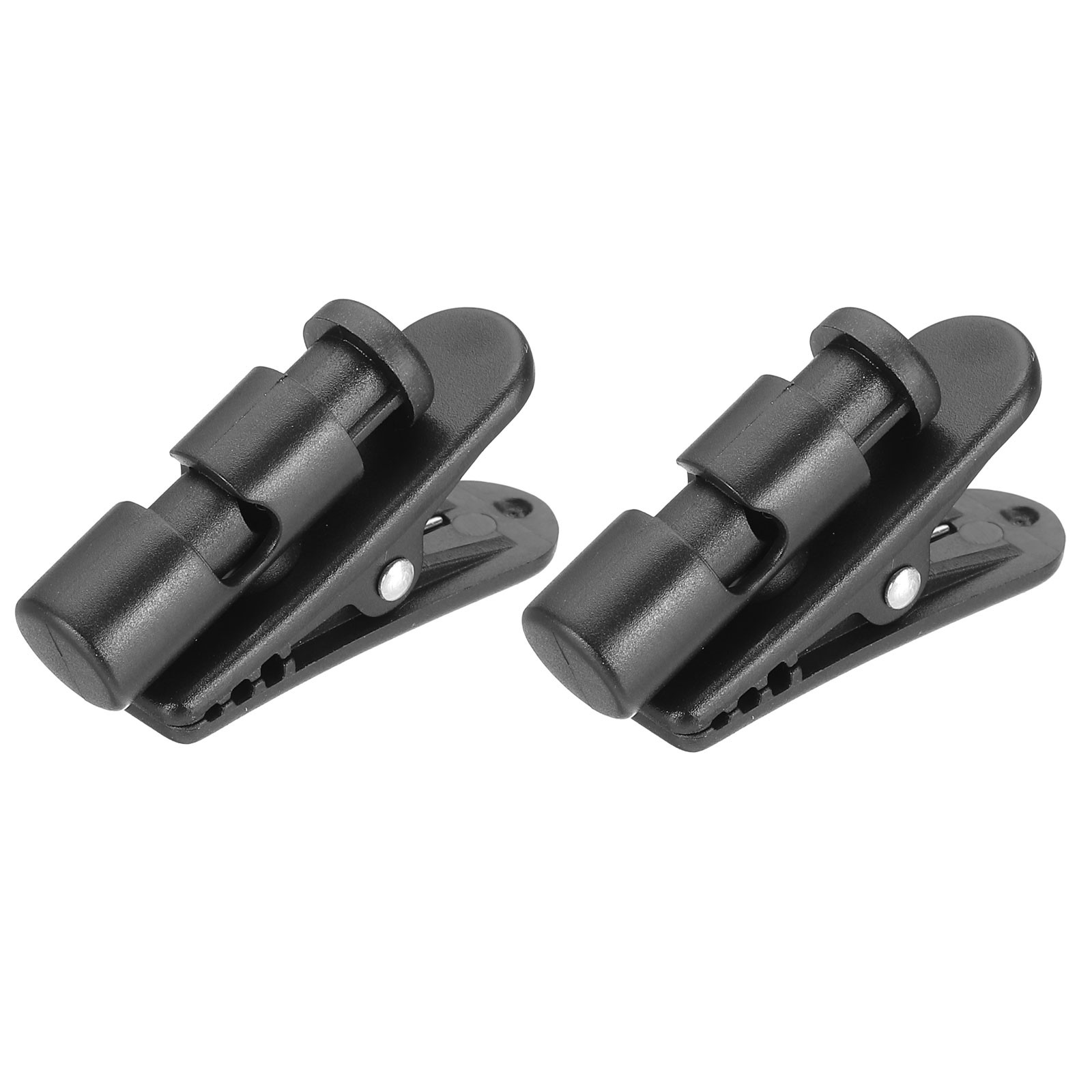 2 Pcs 360 Degree Rotate Headphone Wire Clip 1.65″x0.43″x0.91″ Black