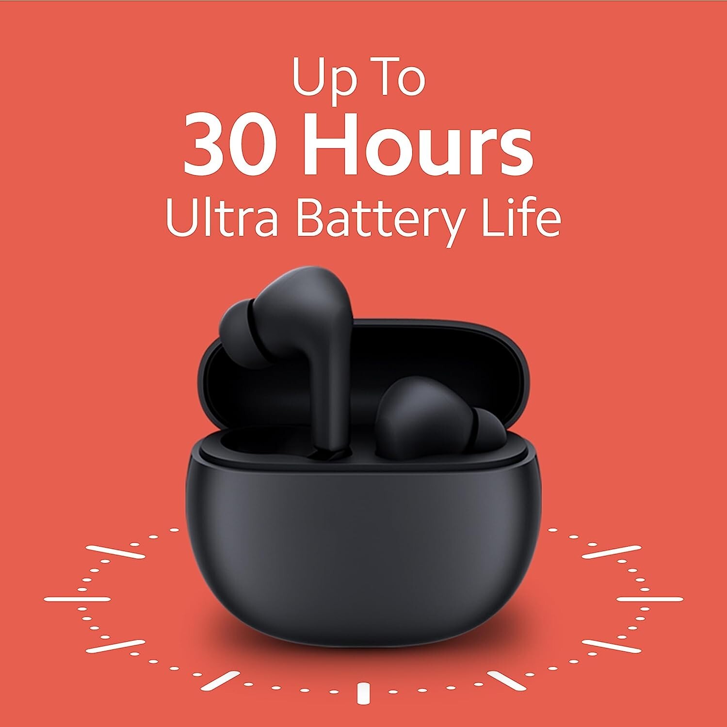 Redmi Buds 4 Active – Bass Black, 12mm Bass Pro Drivers, 30 HOURS BACKUP BT 5.3