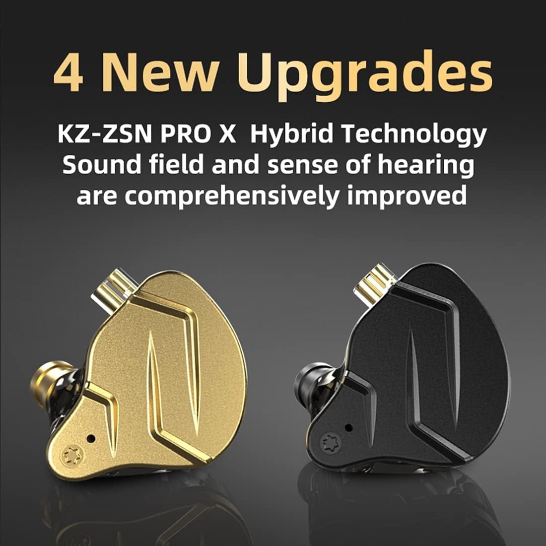 KZ ZSN Pro X in Ear Monitor Earphone 1BA 1DD with mic, X-blue