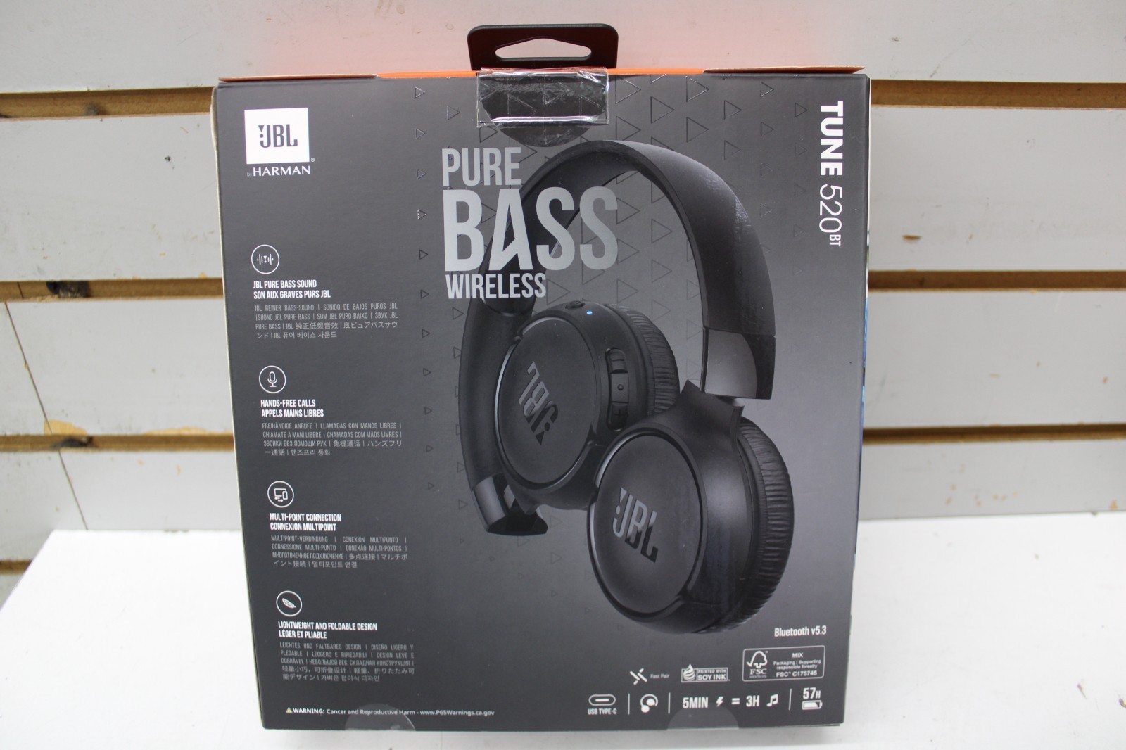 JBL Tune 520BT Wireless Headphones -Black – Bluetooth v5.3 – NEW FREE SHIPPING