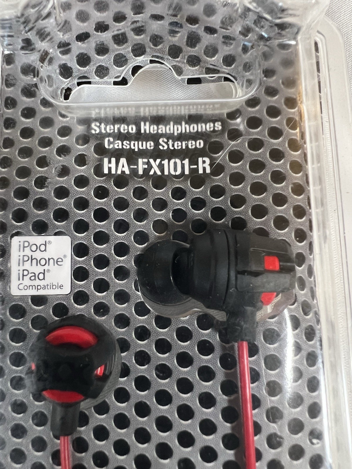 JVC Xtreme Xplosives Stereo Wired Headphones HA-FX101-R iPod Apple NOS New