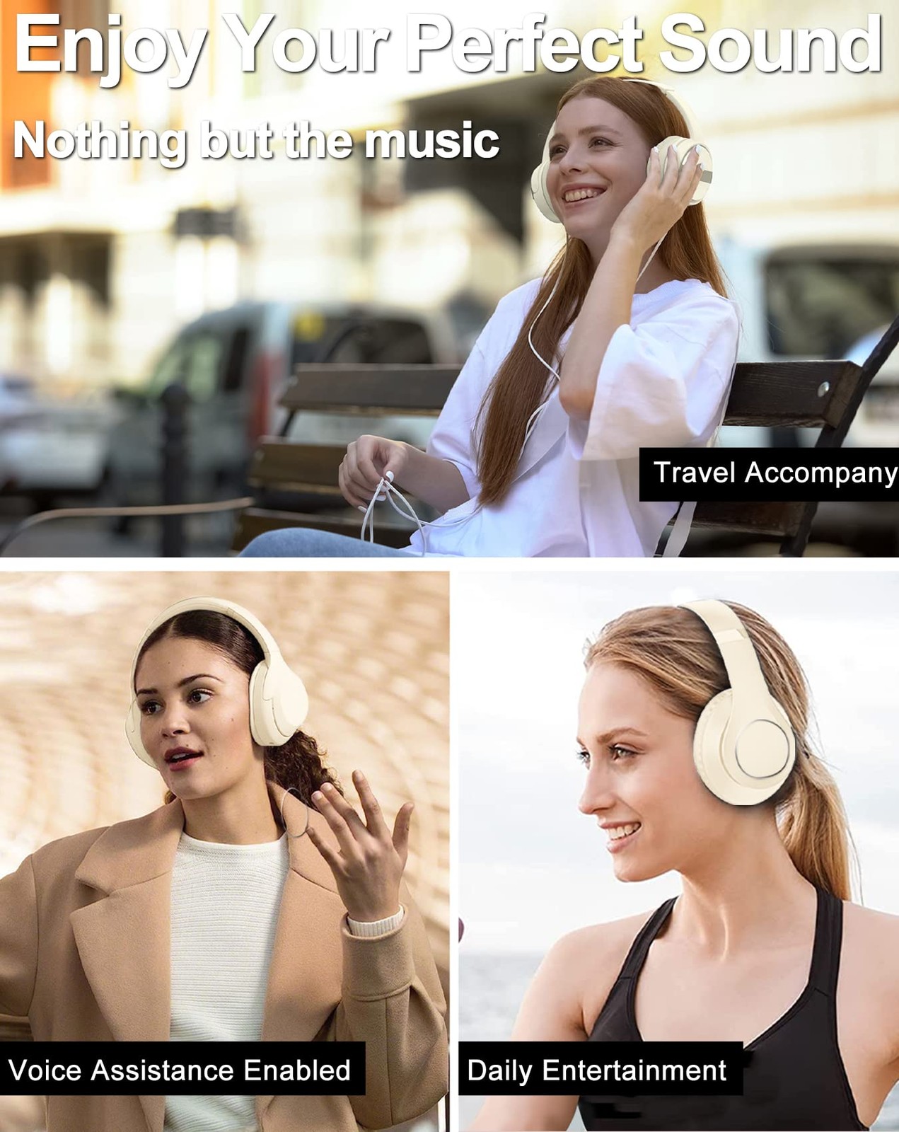 Wireless Bluetooth Headphones Over Ear, 40 Hours Playtime Wireless Headphones…