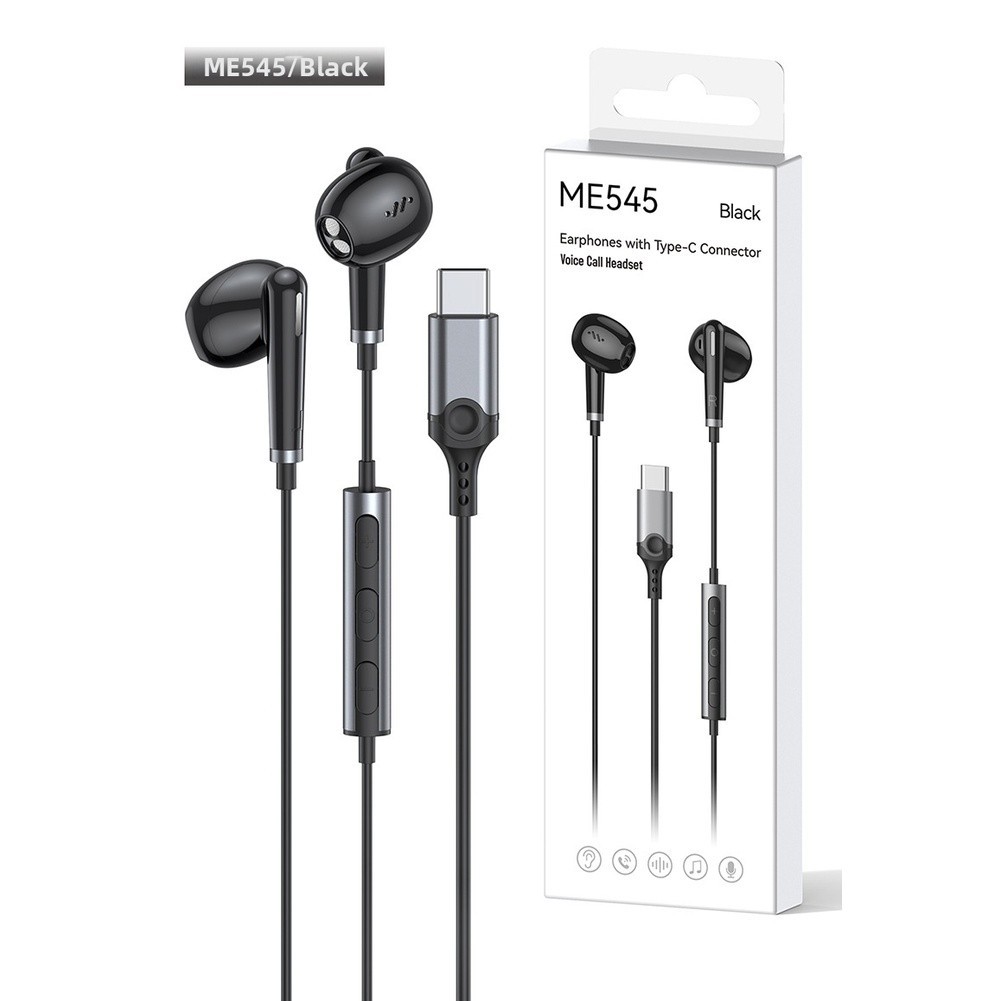 Type C and 3.5mm Wired In-Ear Earbuds with Mic 12mm Driver HiFi Audio Quality