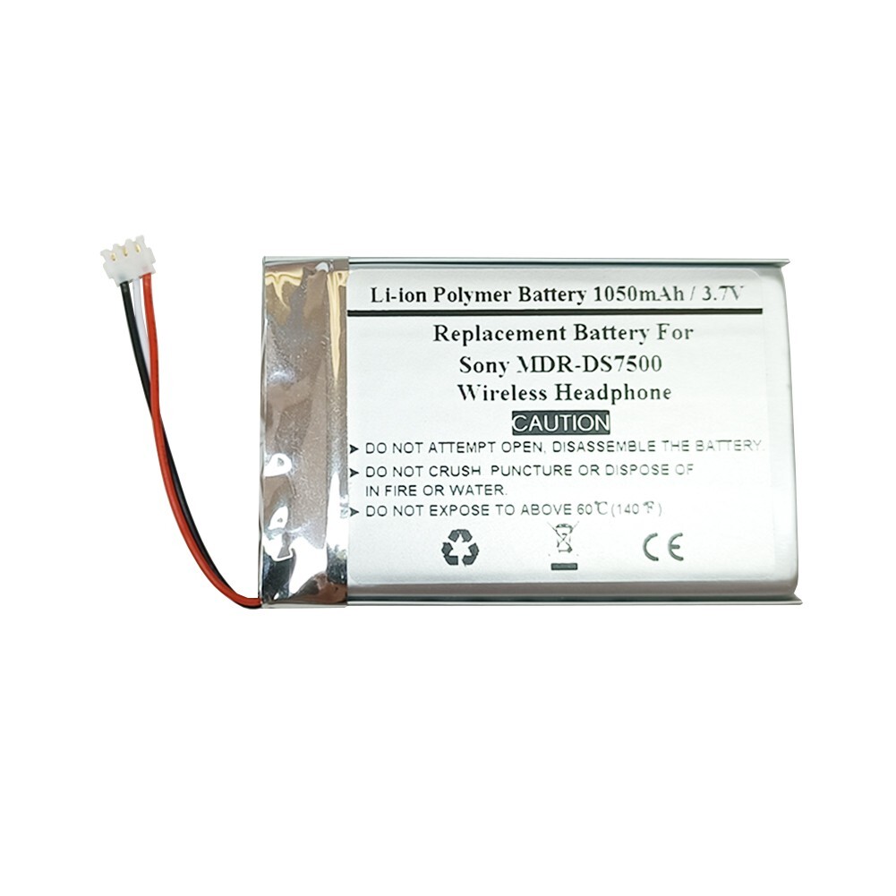 1050mAh 3.7V Replacement Battery for Sony MDR-DS7500 Wireless Headphone, LIS1410