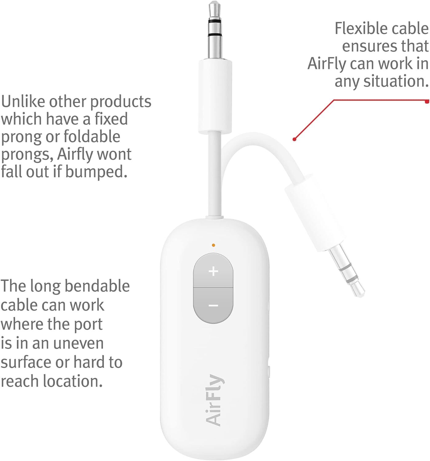 Twelve South AirFly Wireless Audio Adapter for AirPods Earbuds Headphones