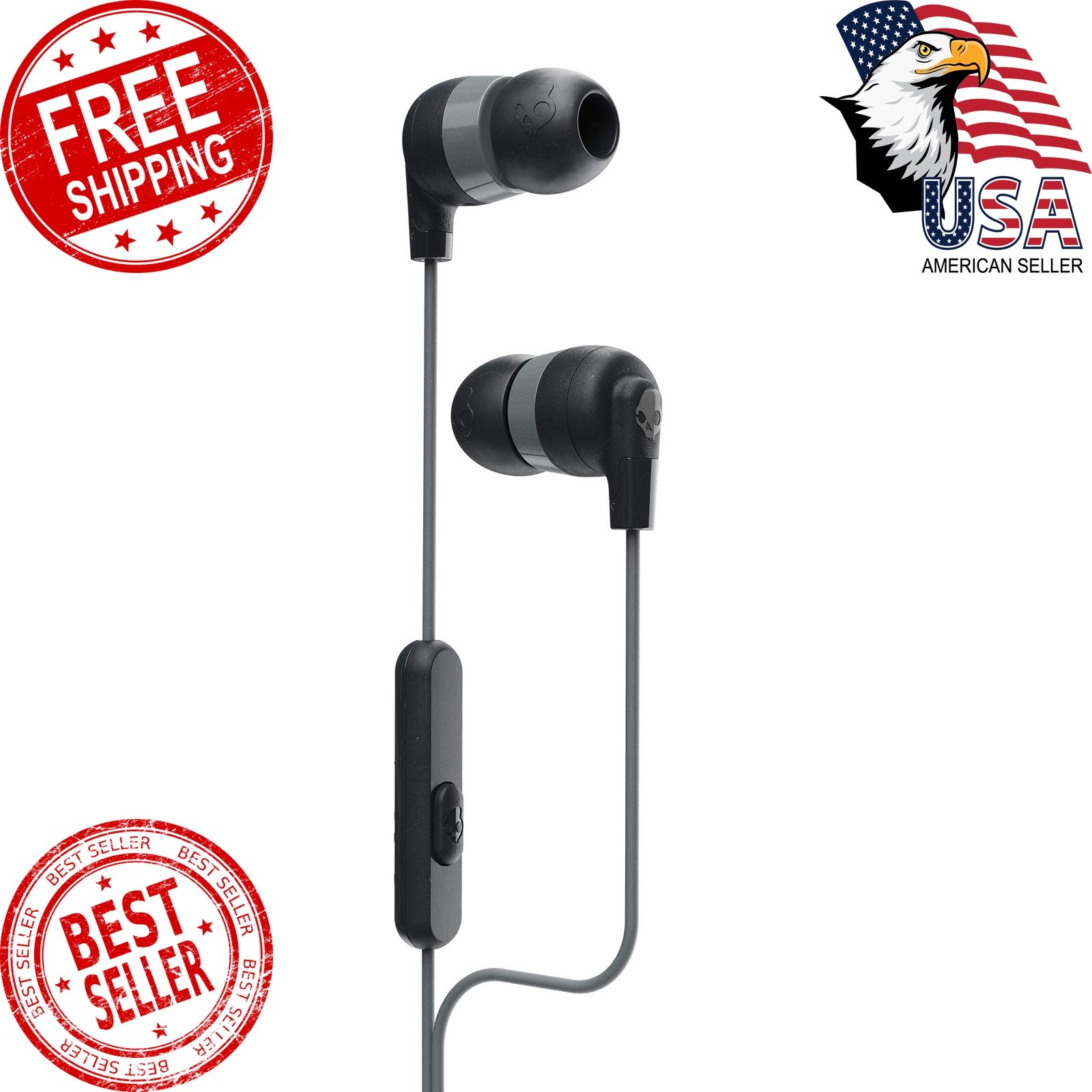 Skullcandy Ink’d+ Wired Earbuds Black 3.5mm Mic