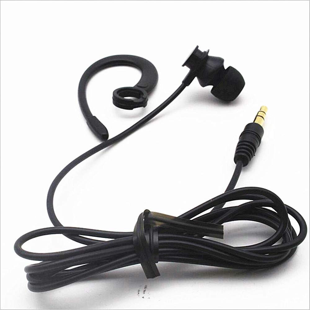 LINHUIPAD Single Side Earbud Headphones Stereo in-Ear Earphone Black