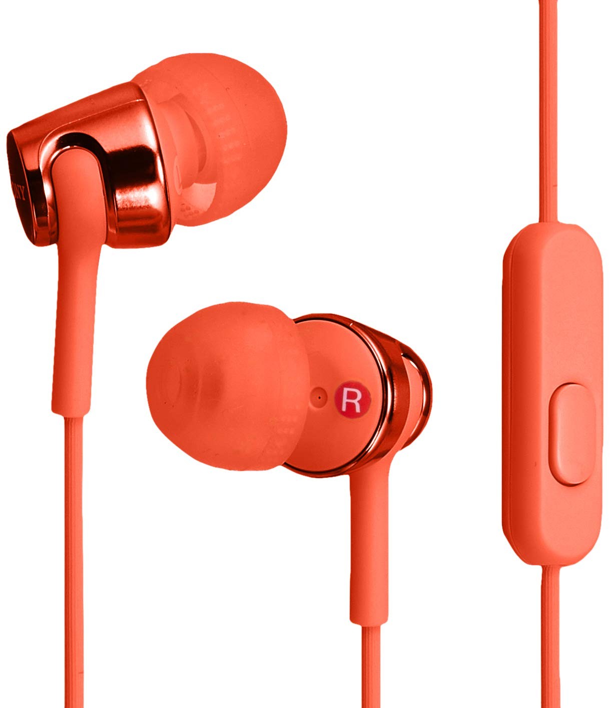 Sony MDR-EX155AP R In-Ear Headphones with Remote Control and Microphone Red