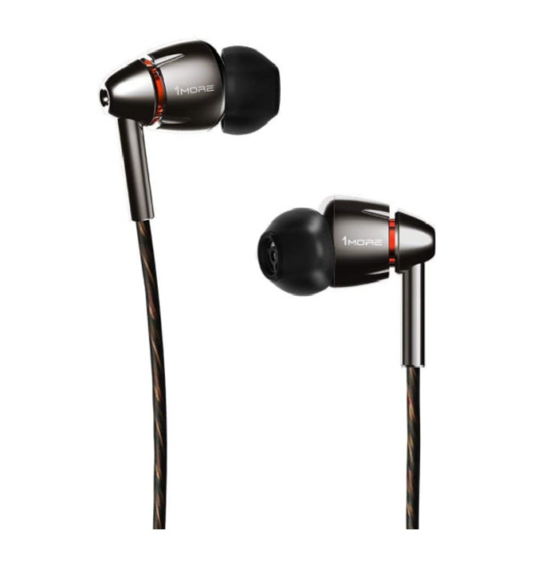 1MORE Quad Driver in-Ear Earphones Hi-Res High Fidelity Headphones Warm Bass, –
