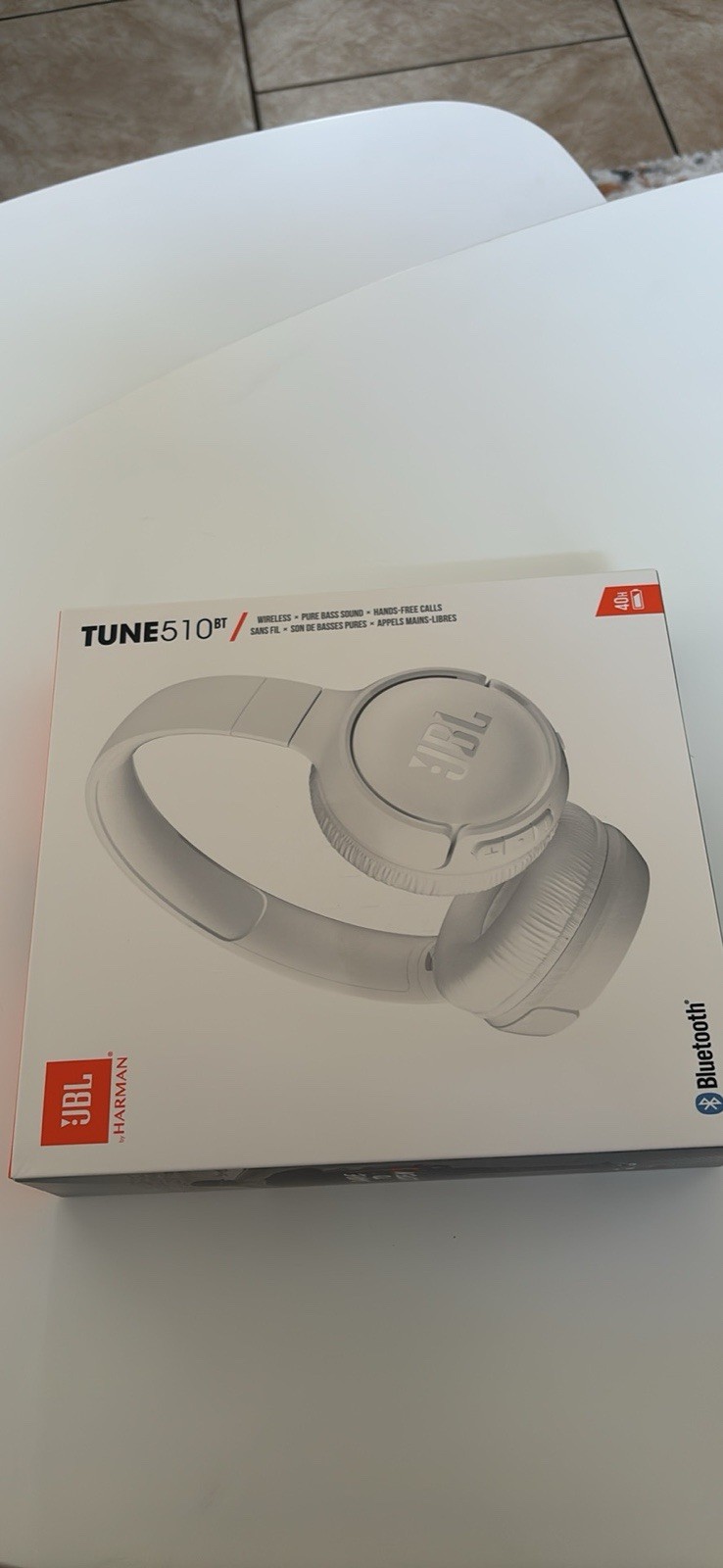JBL T450BT Wireless Bluetooth Headphones – White