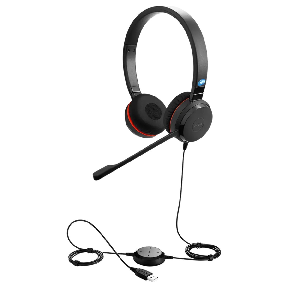 Jabra Evolve 30 Ii Duo Voip Headphones With 3.5mm Wired Jack Cable_