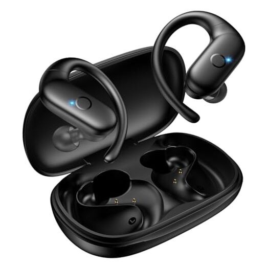 for Wireless Earbuds,Sport Bluetooth 5.4 Headphones,Over Ear Buds with Black