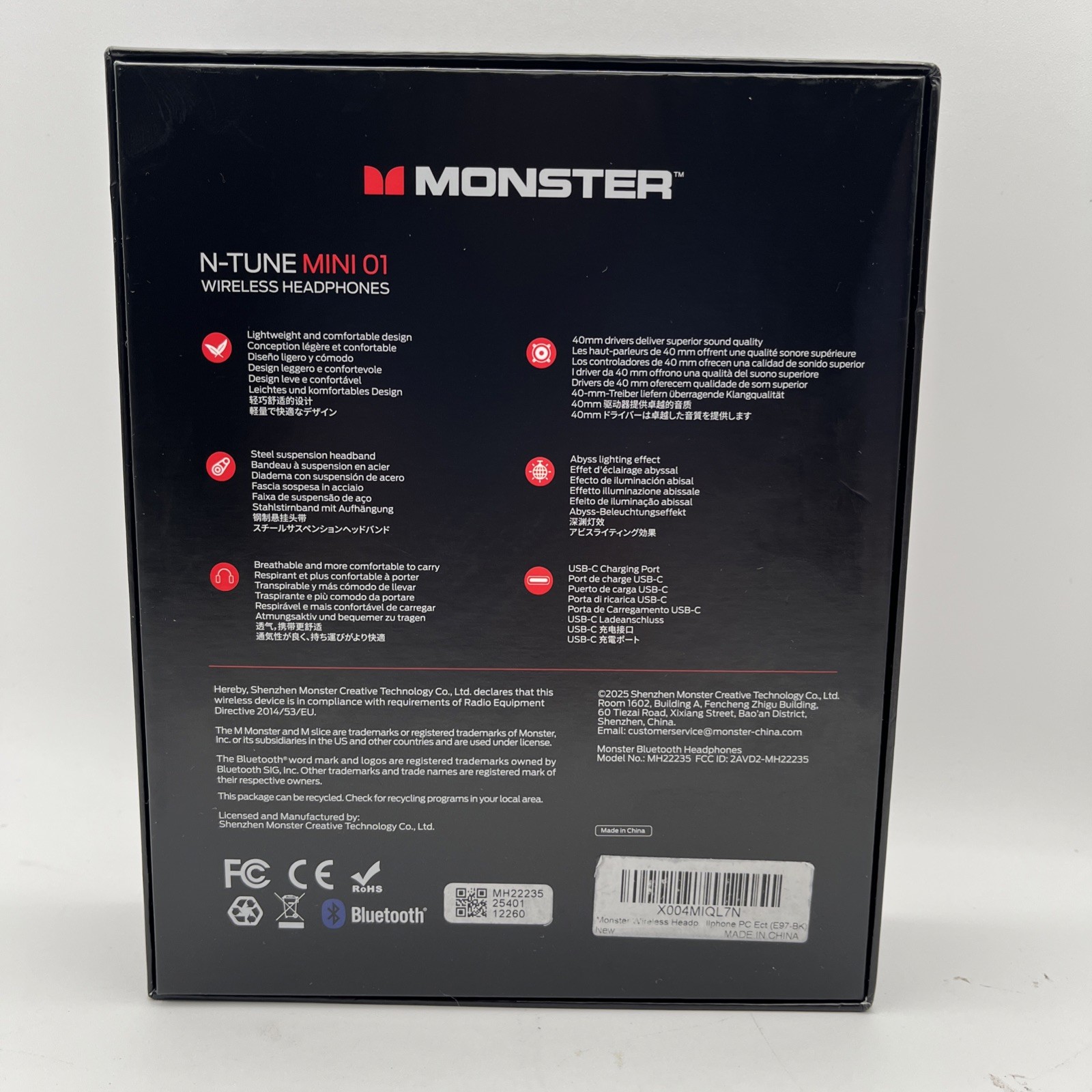 Monster N-Tune MINI 01 Wireless On-Ear Headphones – Bluetooth 6.0 Wireless He