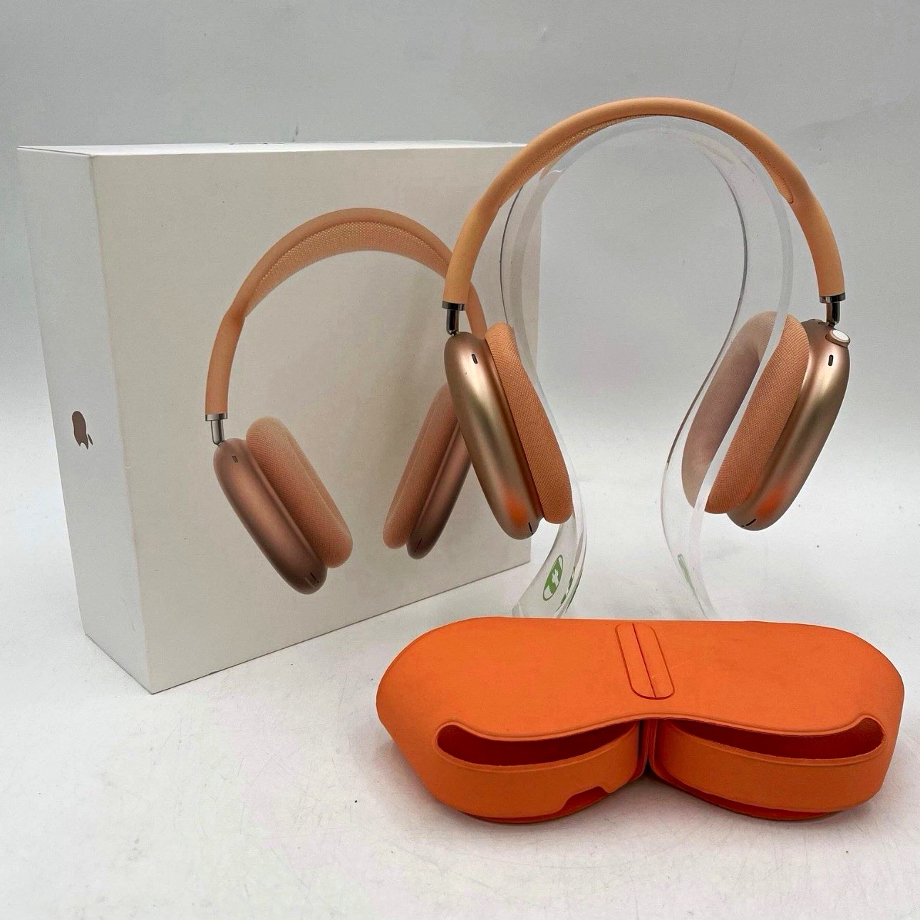 Apple AirPods Max Bluetooth Over-Ear Headphones Pink/Orange Smart Case