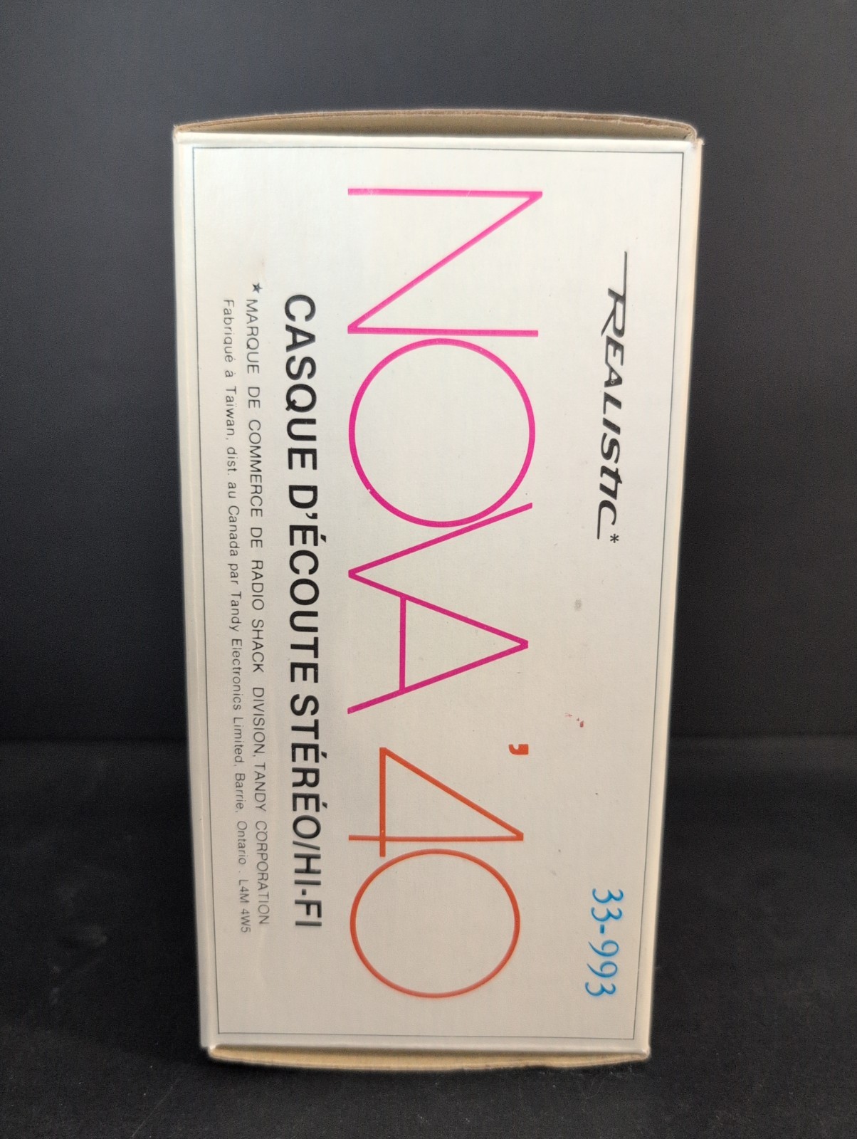 Vintage Realistic NOVA 40 HI FI Stereo Headphones Cat. No. 33-993 Free Ship!!