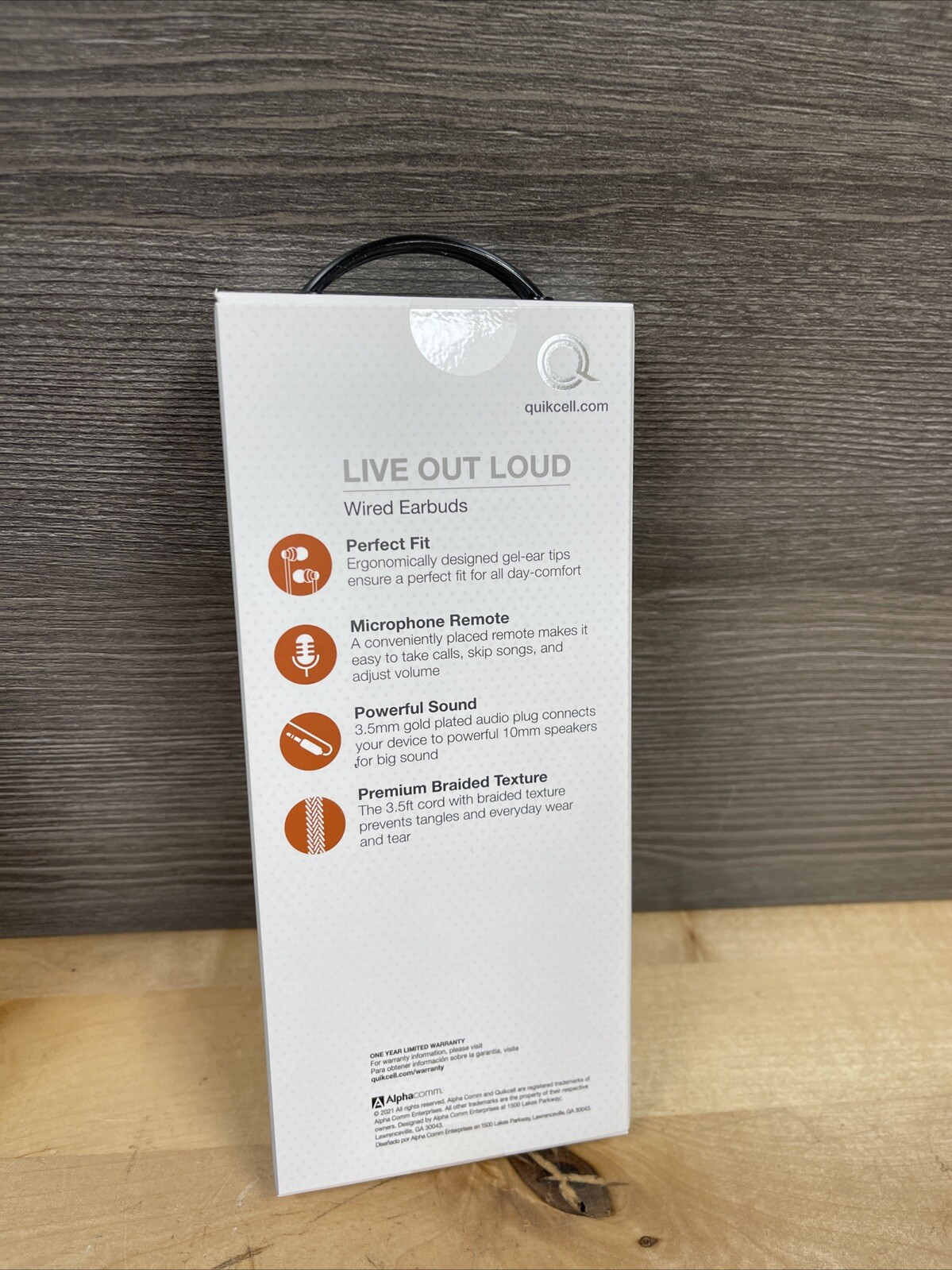 Quikcell QMIX200 Gray Wired Earbuds Brand New