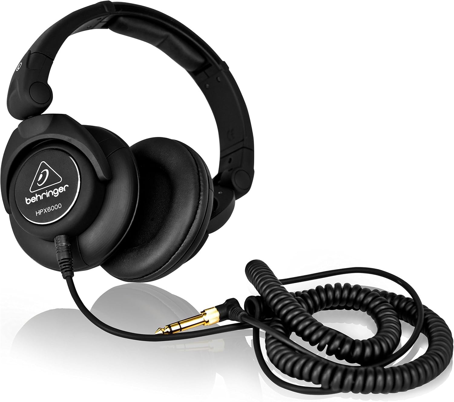 Pro DJ Headphones with Retractable Cable and Gold Adapter