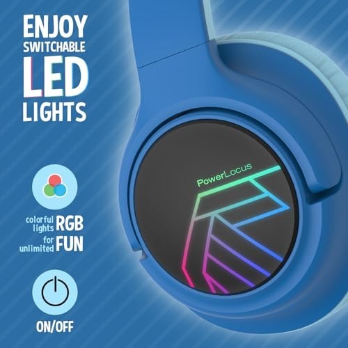 Wireless Kids Bluetooth Headphones Over Ear LED Lights Volume Limited 45H