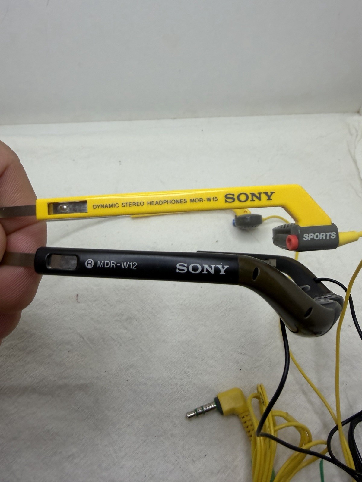 Pair of Sony Vintage Headphones MDR W12 and MDR W15 Tested Working
