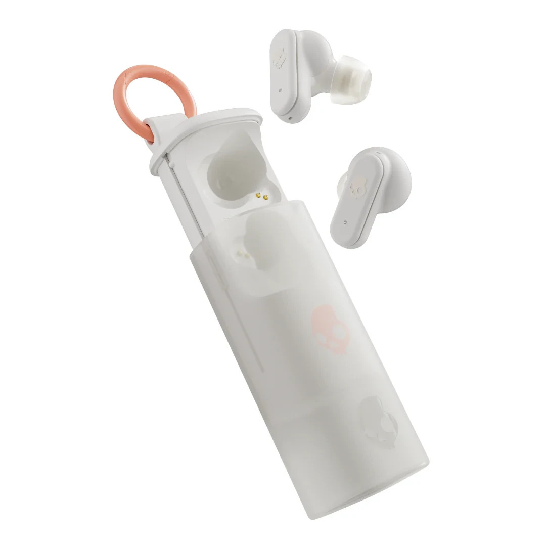 NIB Skullcandy Dime Evo Earbuds $50 bone white travel case