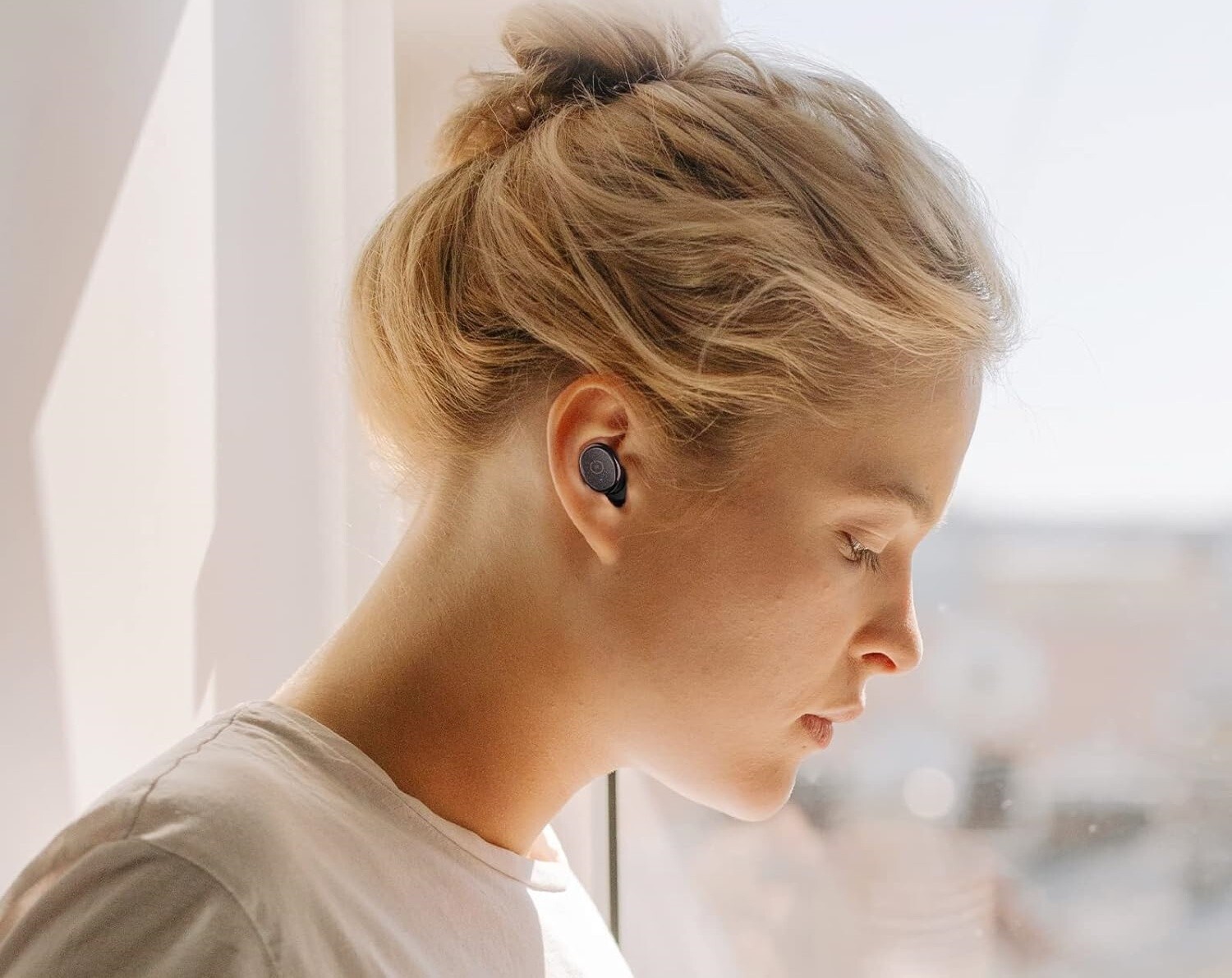 Auriculares inalámbricos con estuche de carga resistentes al agua IPX8 US NUEVO