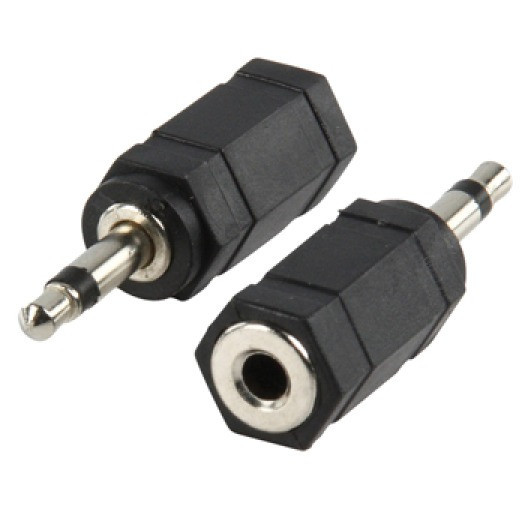 3.5mm Male Female Stereo To Mono Headphone Jack adaptor MP3 Etc X2