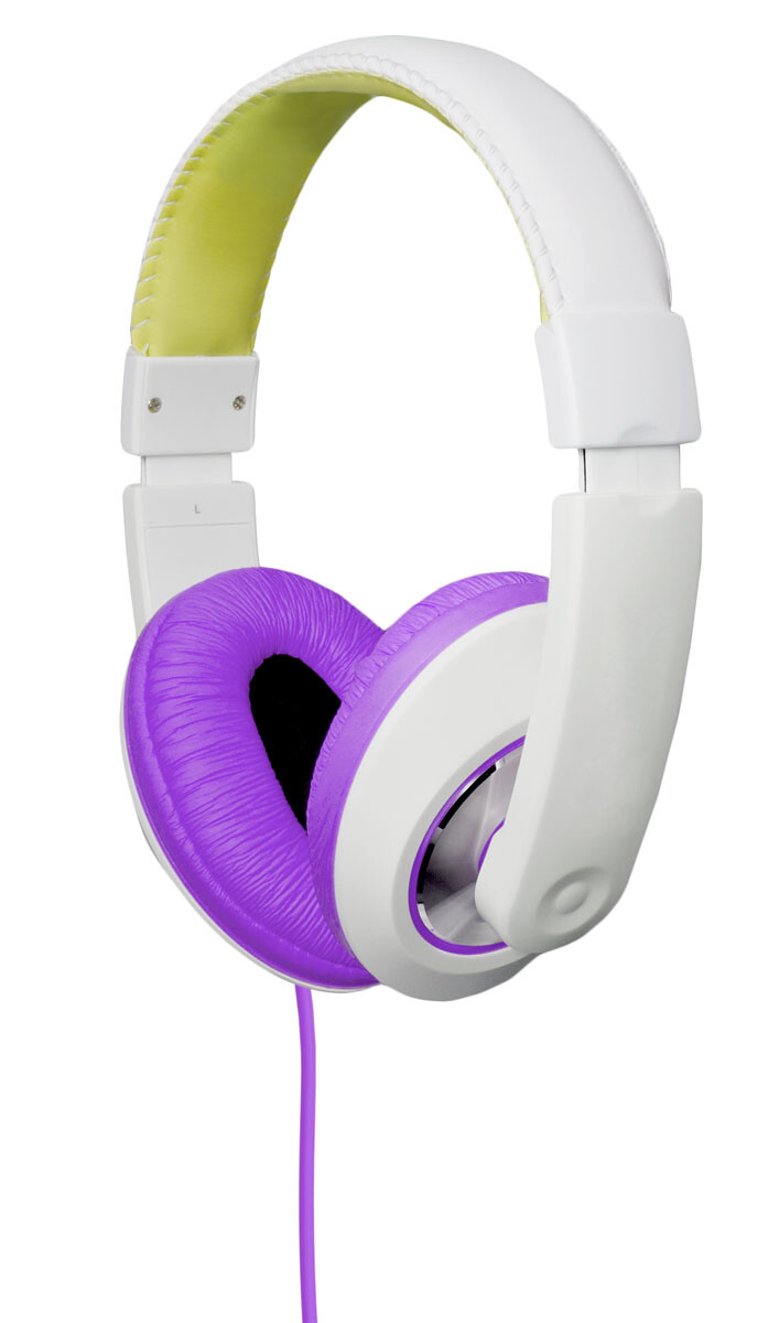 Yellow Over the Ear Lightweight Adjustable Stereo Wired Headphone