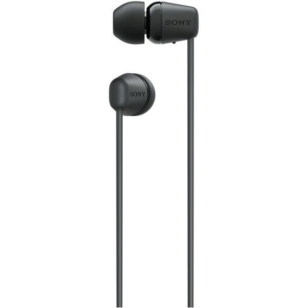 Sony WI-C100 Neckband In-Ear Wireless Bluetooth Earbuds Black DSEE 25h Battery