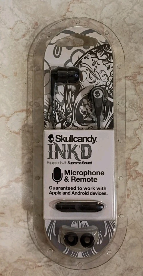Skullcandy Ink’d S2IKDY-003 Earphone with In-Line Microphone BLACK