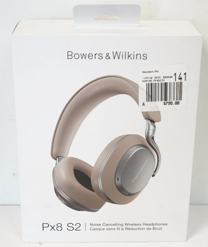 NEW – Bowers & Wilkins PX8 S2 Noise Cancelling Wireless Headphones – Warm Stone
