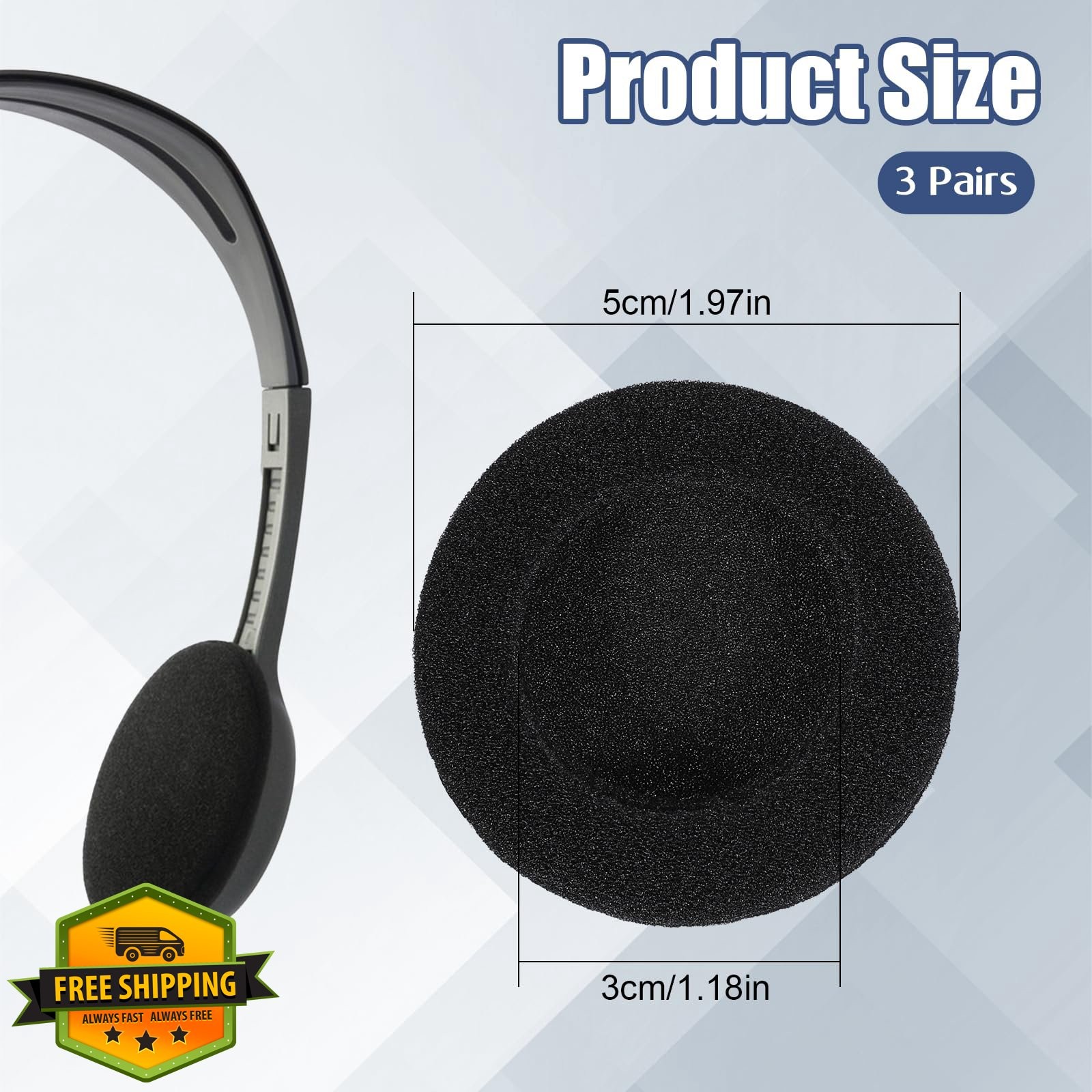 Zyghjort 50mm Headphone Earpads 6PCS